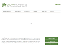 Tablet Screenshot of growproperties.com